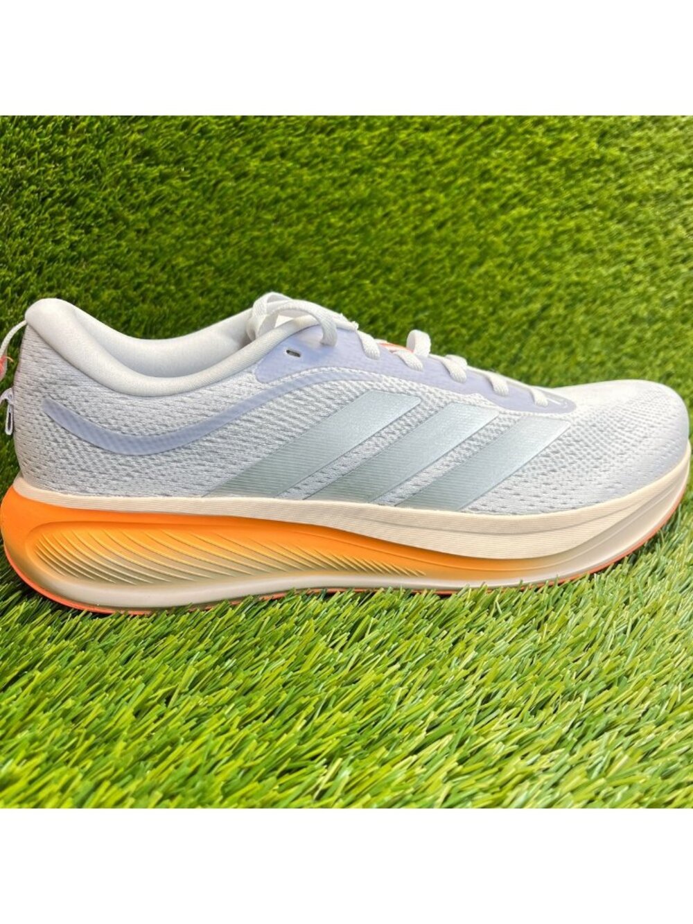 Adidas Response Pace Women Size 11.5 Gray Orange Athletic Running Shoes Sneakers